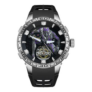 <span class=keywords><strong>Montre</strong></span> mécanique automatique HANBORO Black Panther, style super-héros, <span class=keywords><strong>montre</strong></span> de sport pour homme, style creux - Product Image 2