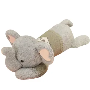 Kustom bantal hewan lucu gajah dirancang panjang mainan boneka mewah