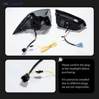 Modified LED Taillight for VW Golf7 MK7 2013 2020 Smoked Lens DRL Running Light Sequential Turn Signal Rear Tail Lamp Assembly