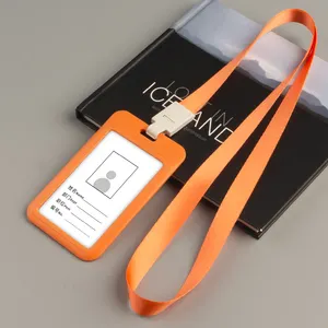 Card Holder Promotional Gift Customized Logo Badge Reel Id Card Holder neck strap