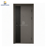 Porte d'entrée décorative à panneaux surélevés pour rénovation de porche résidentiel et de maison jumelée, et porte de sécurité pour la construction