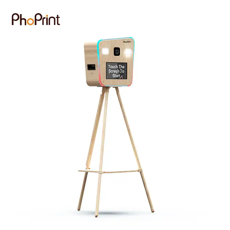 Phoprint Lichtgewicht Vintage Draagbare Open Lucht Selfie Fotocabine Machine Voor Feest