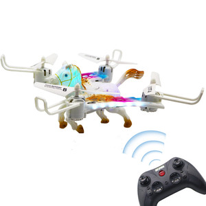 Chất Lượng Cao Điều Khiển Từ Xa 4 Trục 360 Diễn Viên Đóng Thế Hiển Thị <span class=keywords><strong>Unicorn</strong></span> Hình Dạng Máy Bay Quadcopter Với Ánh Sáng - Product Image 1