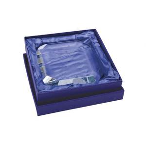 Presse-papiers en cristal octogonal 100x100 mm H 19 mm en verre transparent décoratif pour bureau ou présentoir - Product Image 2