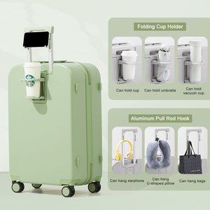 Mixi Bagage à main Sac de voyage <span class=keywords><strong>Valise</strong></span> légère maletas de viaje Bagage d'affaires multifonctionnel avec porte-gobelet Ensembles de valises - Product Image 2