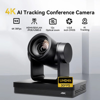 Cámara USB PTZ 4K con IA, Zoom Óptico 12X, Seguimiento 20x, Enfoque Automático, Control por Voz para Videoconferencias y Transmisión en Vivo