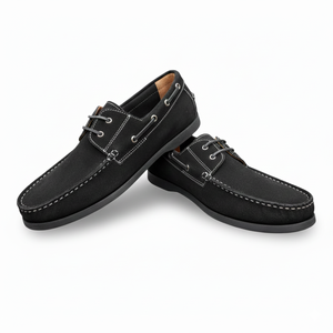 Chaussures bateau pour hommes en cuir véritable faites à la main, basses, à lacets, légères, respirantes, décontractées, polyvalentes et confortables - Product Image 1