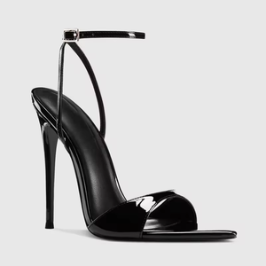 2026 Summer Women's Pu Leather Heeled Sandals Platform Ankle Strap Open <b>Toe</b> Stiletto Heeled Sandals Outdoor Party Dress shoes - Product Image 1