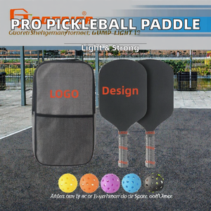 Raquette de pickleball USAPA Pro 16 mm en fibre de carbone noire avec noyau en nid d'abeille de haute qualité pour le sport et le divertissement, vente en gros - Product Image 2