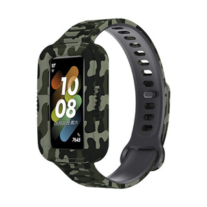 Bracelet de protection intégré pour Huawei <span class=keywords><strong>Band</strong></span> <span class=keywords><strong>6</strong></span> 7 8 9 10 <span class=keywords><strong>Honor</strong></span> <span class=keywords><strong>Band</strong></span> <span class=keywords><strong>6</strong></span> 7 Series, bracelet de sport en TPU résistant, Correa - Product Image 1