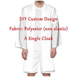 OEM/ODM Kimonos longs d'été personnalisés pour hommes, cape de cosplay d'<span class=keywords><strong>anime</strong></span> avec motifs personnalisés gratuits, DIY Haori Kimono samouraï pour femmes japonais - Product Image 1