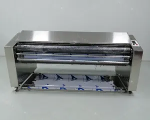 Otomatik tekstil kumaş buharlı büzülme stenter makinesi borulu ısı ayar makinesi