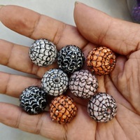 Manik-manik Bulat Tekstur Gula 20mm Grosir untuk Halloween, Bentuk Labu, Tengkorak, Hantu, Aksesoris Kerajinan Berat, Gantungan Kunci, Perhiasan, DIY