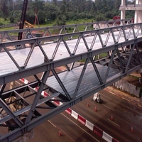 Bâtiment de construction industrielle Pont en acier préfabriqué Structures métalliques en acier préfabriquées à vendre