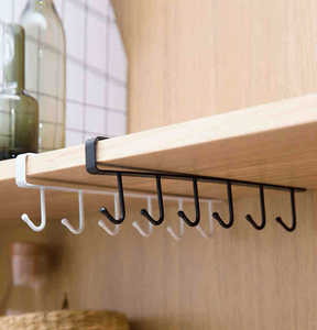 Crochets pour tasses <span class=keywords><strong>de</strong></span> vin en acier inoxydable, 1 pièce, <span class=keywords><strong>de</strong></span> cuisine, étagère à suspendre, porte-verre - Product Image 4