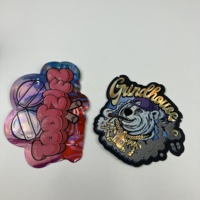 Boîte de CD en Mylar avec boîte en papier, forme de dessin animé circulaire personnalisée, 8e génération, 3,5 g, sacs en Mylar avec boîte en papier, boîte de DVD holographique découpée avec sac en Mylar