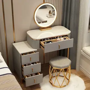 가벼운 현대적인 작은 화장 테이블 침실 가구 옷장 이탈리아 고급 드레싱 거울