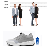 Vente en gros usine Baskets de sport rehaussantes pour hommes en cuir de vachette de haute qualité, logo personnalisable, augmentation de la taille de 7 cm