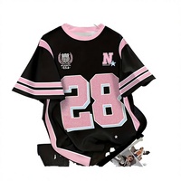 Maillot de football personnalisé imprimé par sublimation, en satin respirant, coupe ample, col en V, t-shirt de sport à manches courtes pour homme