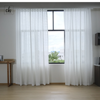 Tissu de rideau transparent de luxe style chenille, drapé doux à pois 3D, filtrant la lumière, moderne et romantique, en stock/mètre pour la maison, le yoga, le café