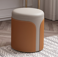 PURUO – chaise de chambre à coucher en velours, Design moderne, tabouret de maquillage rond nordique, vente en gros