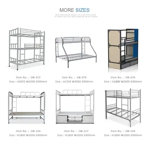 Factory price 2 tier heavy duty steel pipe metal dorm bunk bed frame double decker steel dorm bed for sale