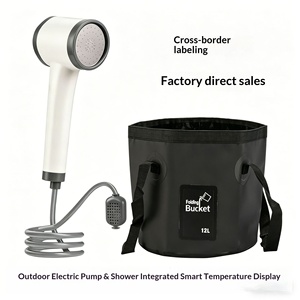 Douche murale portable auto-amorçante électrique en plastique ABS blanc, design moderne <span class=keywords><strong>et</strong></span> épuré, pour extérieur <span class=keywords><strong>et</strong></span> dortoir, série Heavenly King Guard - Product Image 3