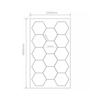 Lampes LED hexagonales en nid d'abeille 672W pour le detailing automobile - Éclairage portable pour bureau et atelier automobile, indice de protection IP55, intensité réglable, garantie de 3 ans
