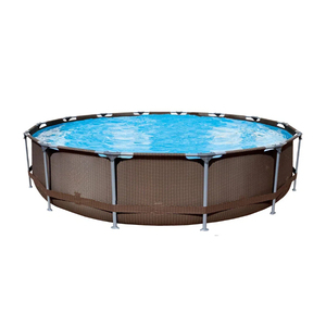 Grande <span class=keywords><strong>piscine</strong></span> ronde <span class=keywords><strong>hors</strong></span> <span class=keywords><strong>sol</strong></span>, structure en PVC, pour la famille, pour l'extérieur, pour la cour, structure durable, plusieurs tailles et couleurs - Product Image 3