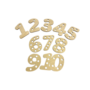 Planche à lacer en bois Montessori pour l'apprentissage des nombres et du calcul, jouet éducatif sensoriel pour développer la motricité fine des tout-petits - Product Image 4