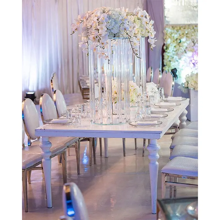 Muebles de boda para uso en banquetes, juego de mesa de comedor interior moderno para boda, precio de fábrica