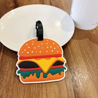Étiquettes de bagage en PVC style urbain et simple, très vendues pour l'exportation, porte-cartes anti-perte pour frites, hamburgers, cartes d'embarquement et cartes de bus