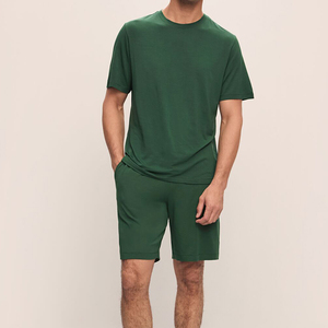 Nuovo Design Henley stile Top manica corta e Shorts 2 pezzi Set <span class=keywords><strong>pigiama</strong></span> da <span class=keywords><strong>uomo</strong></span> per abbigliamento da notte <span class=keywords><strong>estivo</strong></span> modale da <span class=keywords><strong>uomo</strong></span> - Product Image 2