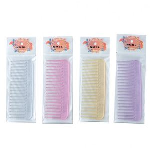 Peigne en plastique transparent coloré à paillettes, vente en gros d'usine, peigne de coiffure pour filles - Product Image 4