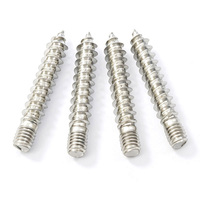 Vis de connexion bois-à-bois à double extrémité en acier au carbone de grade 4.8, nickelées, M4 M5 M6, personnalisées OEM ODM pour quincaillerie de meubles