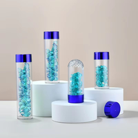 Bouteilles en plastique PET transparentes de 100 ml avec bouchon électroplaqué et pompe pour lotion, perruque, huile essentielle, sérum de soin de la peau (55 ml/75 ml)