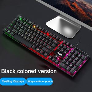 Clavier de jeu filaire pas cher avec touches multimédias Clavier mécanique Clavier de jeu rétroéclairé RVB pour les joueurs sur PC Windows - Product Image 2