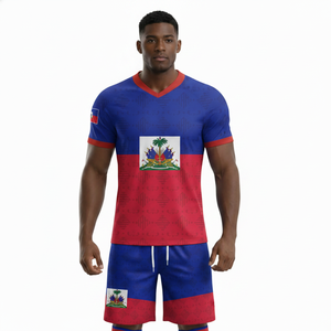 Tenues Essentielles Populaires Coupe d'Or Haïti 2026 – Vêtements de Sport Décontractés pour Fans Haïtiens – Ensembles de Football de Plage AYITI Coupe d'Été pour Hommes Coupe Ample - Product Image 5
