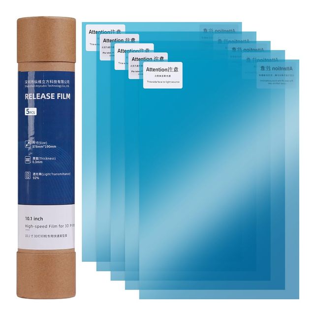 ANYCUBIC 5PCS 10.1-inch ACF High Speed Film for DLP LCD 3D Resin Printers New Zero Release Force Matt Surface