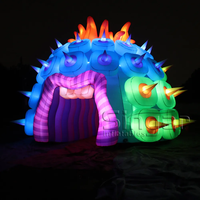 Tente tunnel géante gonflable lumineuse LED personnalisée en forme de cactus pour événements festifs en extérieur