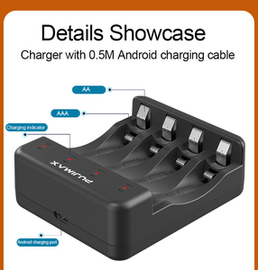PUJIMAX 4 слота 1,6 В AA/AAA зарядное устройство для аккумуляторов смарт-USB зарядное устройство для <span class=keywords><strong>Ni</strong></span>-<span class=keywords><strong>Zn</strong></span>-<span class=keywords><strong>Ni</strong></span>, предназначенное для AA/AAA - Product Image 3
