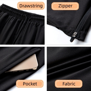 Pantalon de survêtement mi-taille pour <span class=keywords><strong>homme</strong></span>, léger, respirant, séchage rapide, pour le basketball et la course, décontracté, sportif, brodé, avec cordon de serrage - Product Image 2