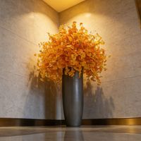 230 cm große Premium-Ginkgo-Kunstpflanze im Topf für Hotellobbys und Hochzeiten – Dekorative Boden-Ginkgo-Arrangement