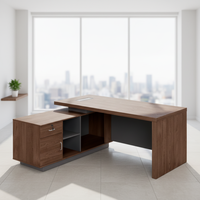 Vente directe, bureau d'ordinateur en forme de L extensible, moderne, luxueux, résistant aux hautes températures, protection environnementale E0