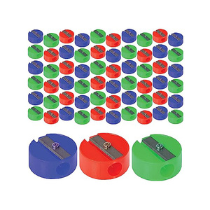 Shape Double Holes Plastic Metal Logo Pocket <b>Mini</b> Non-Electric Creative Design Silk Screen <b>Printed</b> Custom Pencil Sharpener for - Product Image 2