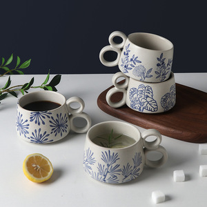 Tazza Moderna in Gres per Caffè e Latte, Unica ed Elegante, Artigianale, in Porcellana Artistica, Ceramica Sottosmalto per il Tempo Libero - Product Image 3