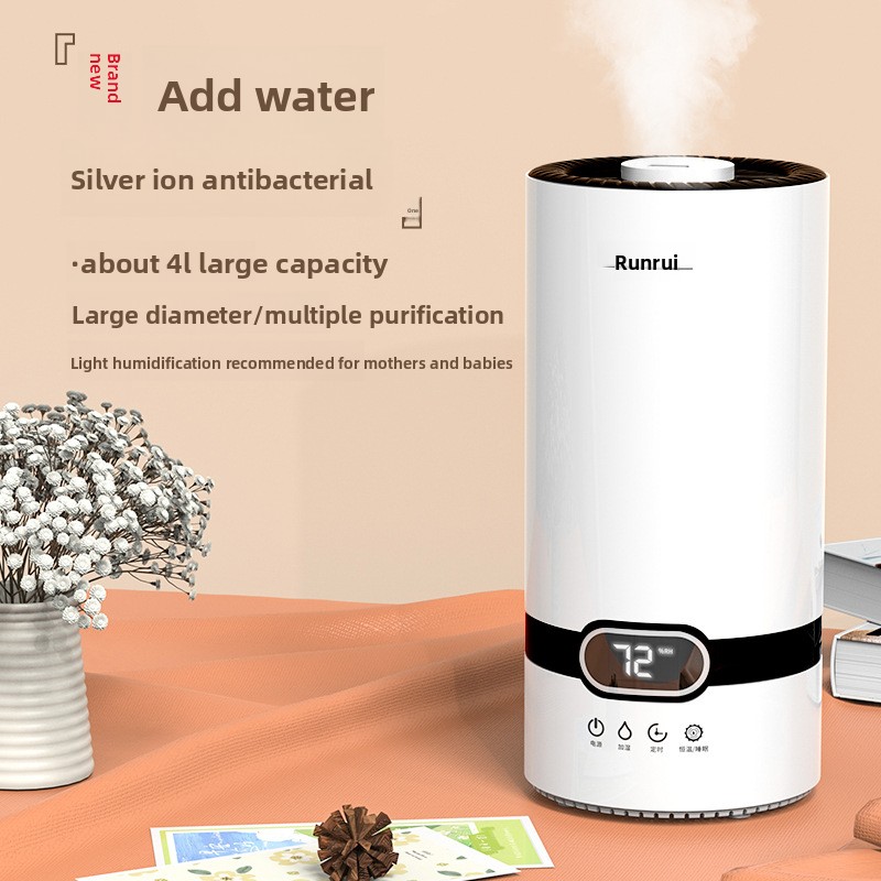 Cross-border 4L AC Powered Water Humidifier Home Intelligent Constant Humidity Air Bedroom Mute Mother Child Large Capacity