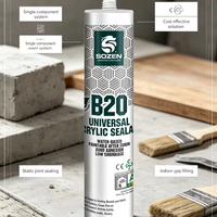 SOZEN-B20 Scellant à base d'eau non toxique, excellent pour les surfaces poreuses, étanchéité des joints à faible expansion pour fenêtres, portes et murs