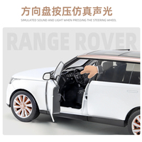 1:18 escala aleación todoterreno Diecast modelo coche simulación coche SUV con tirar hacia atrás y 6 puertas Diecast Coche