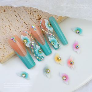 Acrílico flor Nail Art decoración mixta Diy Kawaii Nail Charms resina 3D encantos flores hechas a mano para <span class=keywords><strong>uñas</strong></span> - Product Image 4